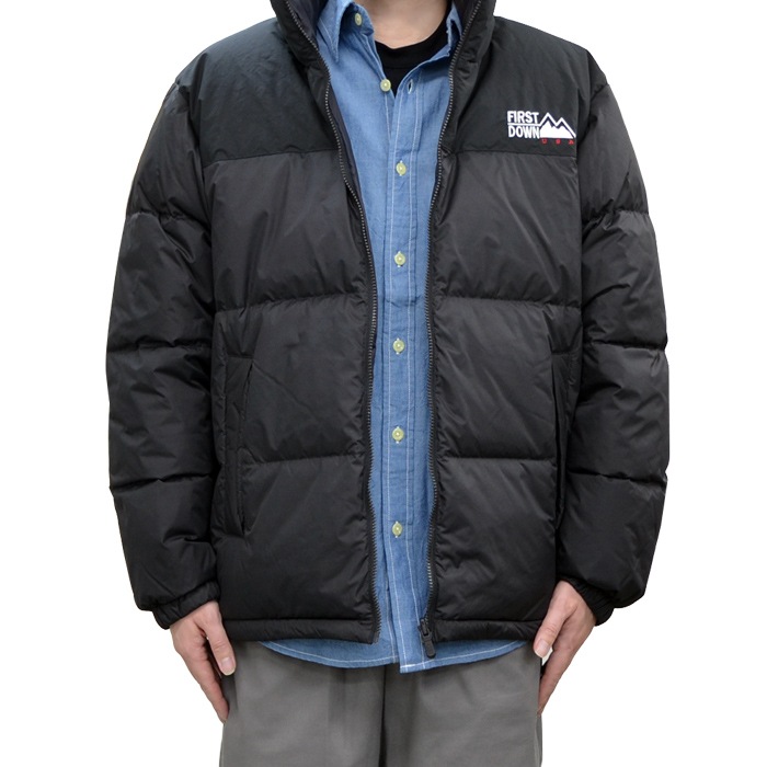 FIRST DOWN USA եȥ 㥱å BUBBLE DOWN JACKET MICROFT Х֥󥸥㥱å ޥե С֥  M-L ֥å F742001 ̵