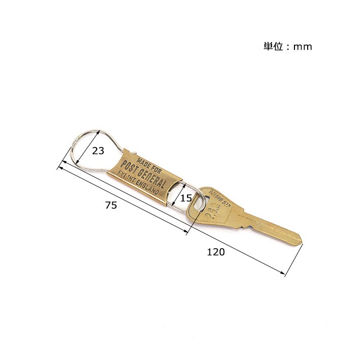 POST GENERAL ݥȥͥ ֥饹ۥӥơ BRASS KEYHOLDER with VINTAGE KEY ۥ  ӥ 982150001 ڥ᡼бġ