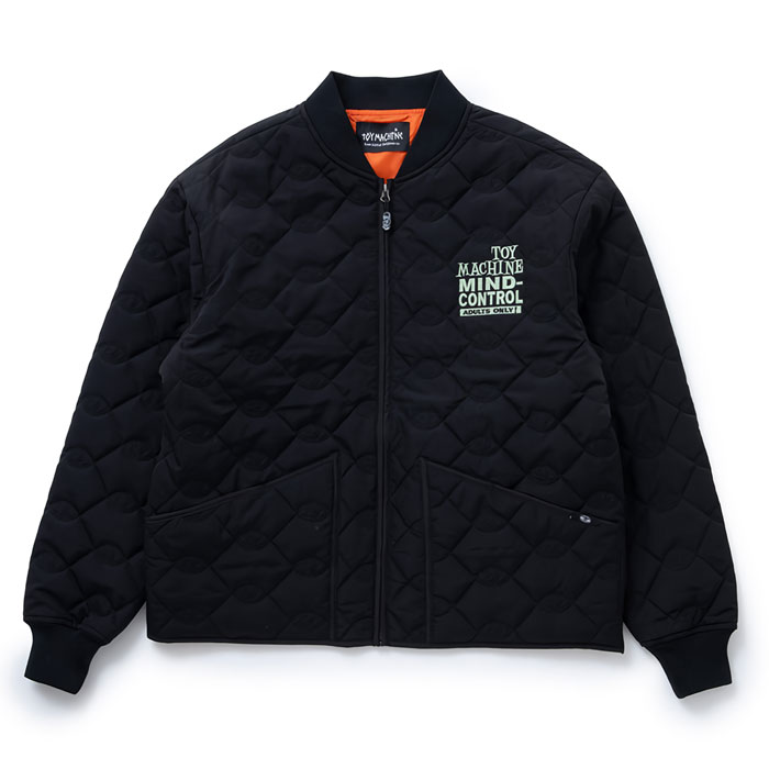 TOY MACHINE �ȥ��ޥ����� ���㥱�å� SECT EYE STITCH QUILTED BOMBER JACKET ����ƥ��� �ܥ�С����㥱�å� �ե饤�ȥ��㥱�å� M-XL �֥�å� TMFDJK31 ������̵���ۡڥ������
