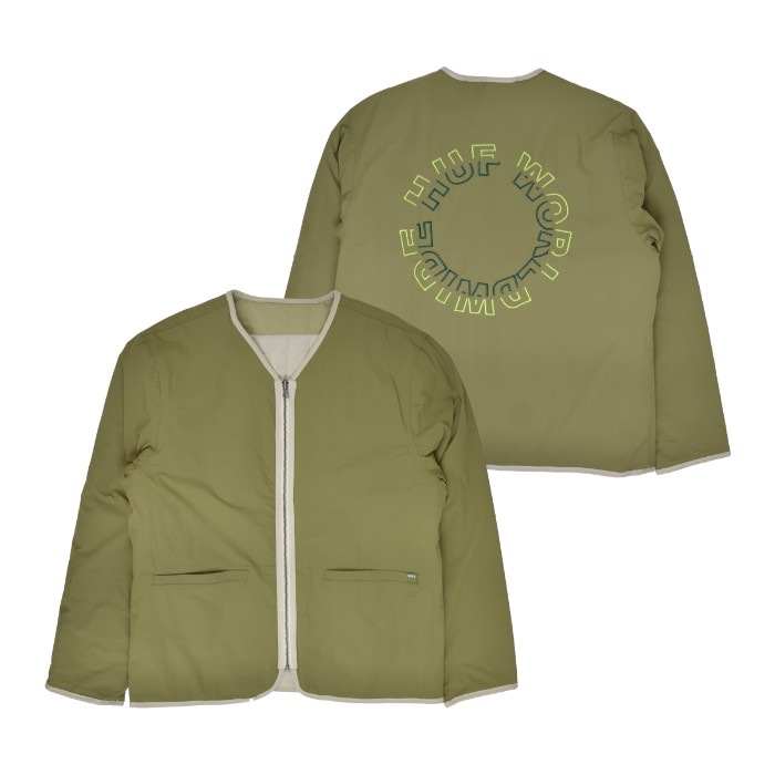 HUF ϥ 㥱å WORLDWIDE REVERSIBLE LINER JACKET ʥ󥸥㥱å С֥른㥱å ƥ󥰥㥱å  ֥륾  M-XL JK00388 ̵ۡڥ