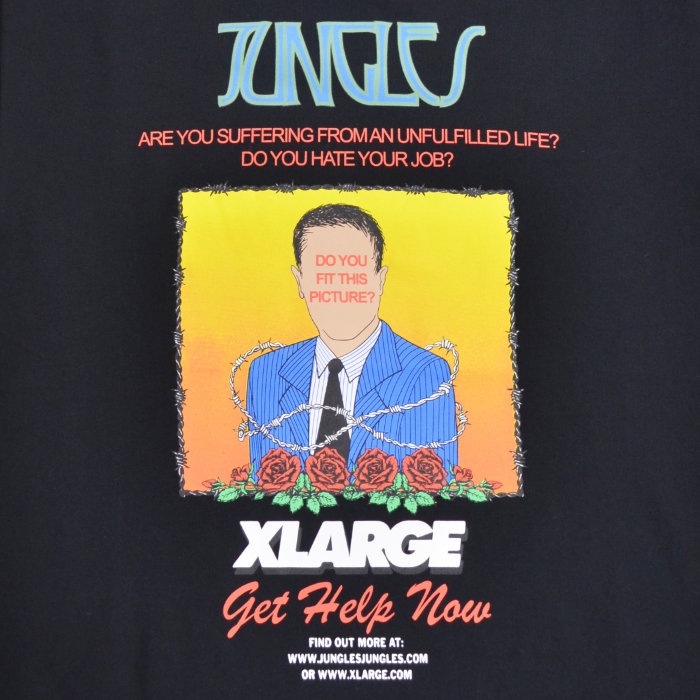 XLARGE �� JUNGLES �������ȥ�顼�� �� ����󥰥륺 T����� S/S TEE DO YOU FIT THIS PICTURE Ⱦµ ���åȥ��� �ȥåץ� ��� S-XL �֥�å� �ۥ磻�� 101203011043 ��ñ�ʹ����ξ��ϥ᡼����ȯ���ۡ�����̵���ۡڥ������