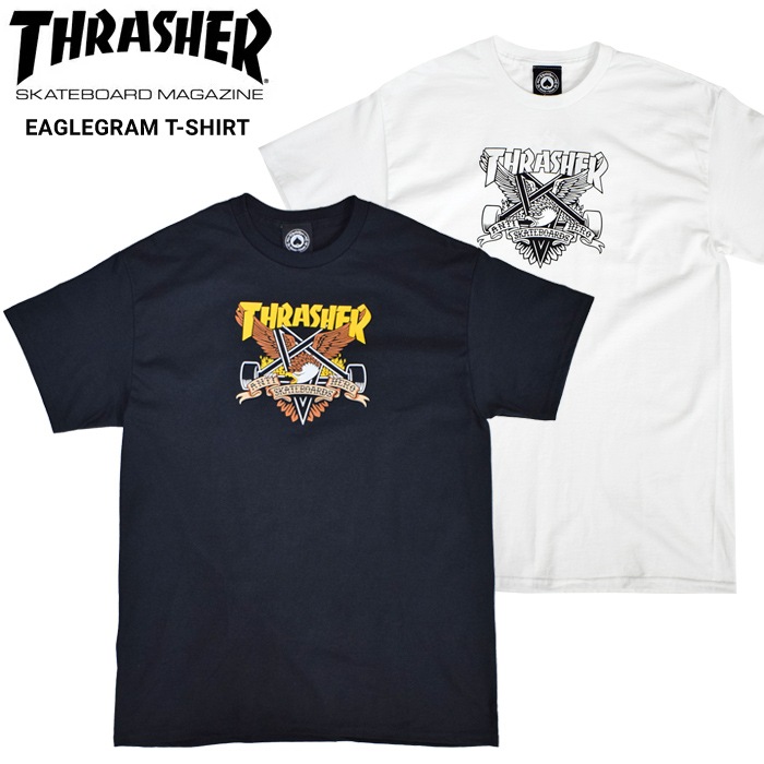 THRASHER ANTI HERO ����å��㡼 ���󥿥��ҡ����� T����� EAGLEGRAM TEE Ⱦµ ���åȥ��� �ȥåץ� �֥�å� �ۥ磻�� M-XL ��ñ�ʹ����ξ��ϥ᡼����ȯ���ۡ�����̵���ۡڥ������