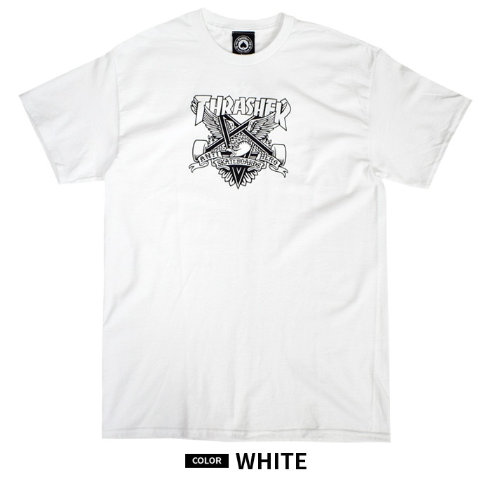 THRASHER ANTI HERO ����å��㡼 ���󥿥��ҡ����� T����� EAGLEGRAM TEE Ⱦµ ���åȥ��� �ȥåץ� �֥�å� �ۥ磻�� M-XL ��ñ�ʹ����ξ��ϥ᡼����ȯ���ۡ�����̵���ۡڥ������