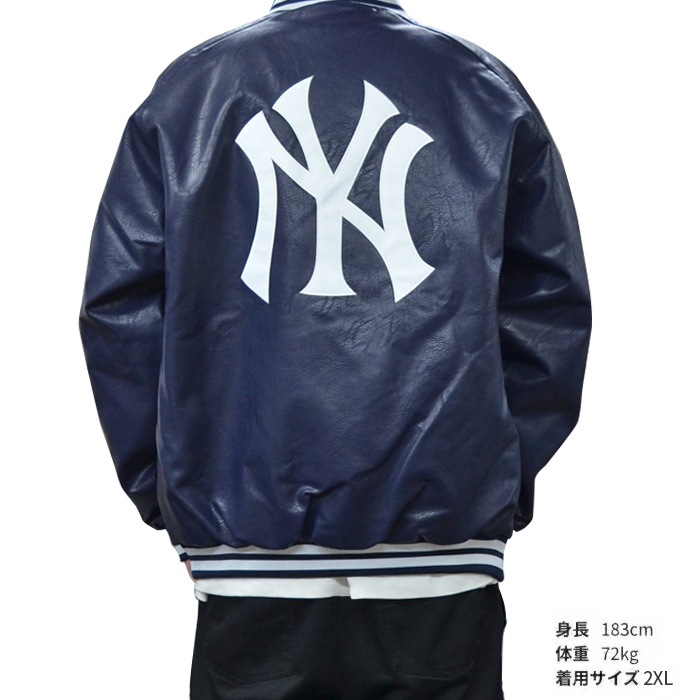 Fanatics եʥƥ 㥱å MLB NY YANKEES KANJI PU JACKET ॸ㥱å  ˥塼衼󥭡 ֥륾  L-2XL ͥӡ ML2323FW0010 ̵ۡڥ