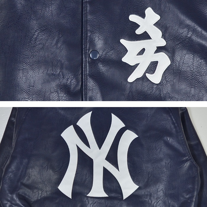Fanatics եʥƥ 㥱å MLB NY YANKEES KANJI PU JACKET ॸ㥱å  ˥塼衼󥭡 ֥륾  L-2XL ͥӡ ML2323FW0010 ̵ۡڥ