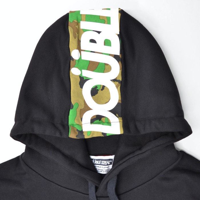 DOUBLE STEAL ���֥륹�ƥ����� �ѡ����� THIN LINE HOODIE �ץ륪���С��ѡ����� �������å� �ե꡼�� Ĺµ �ȥåץ� ��� M-XL �֥�å� ���졼 915-67009 ������̵���ۡڥ������