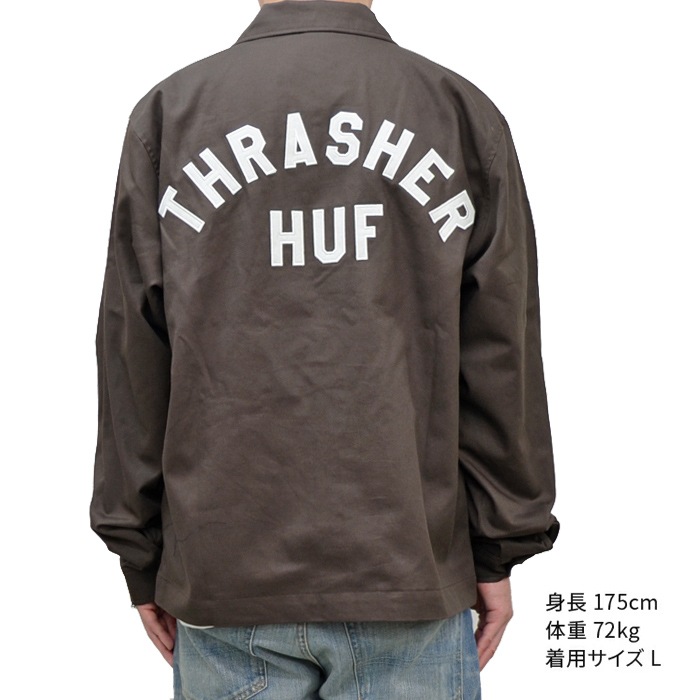 HUF �� THRASHER �ϥ� �� ����å��㡼 ���㥱�å� FIELD CREW JACKET ������㥱�å� �������� �֥륾�� ��� M-XL ���祳�졼�� JK00384 ������̵����