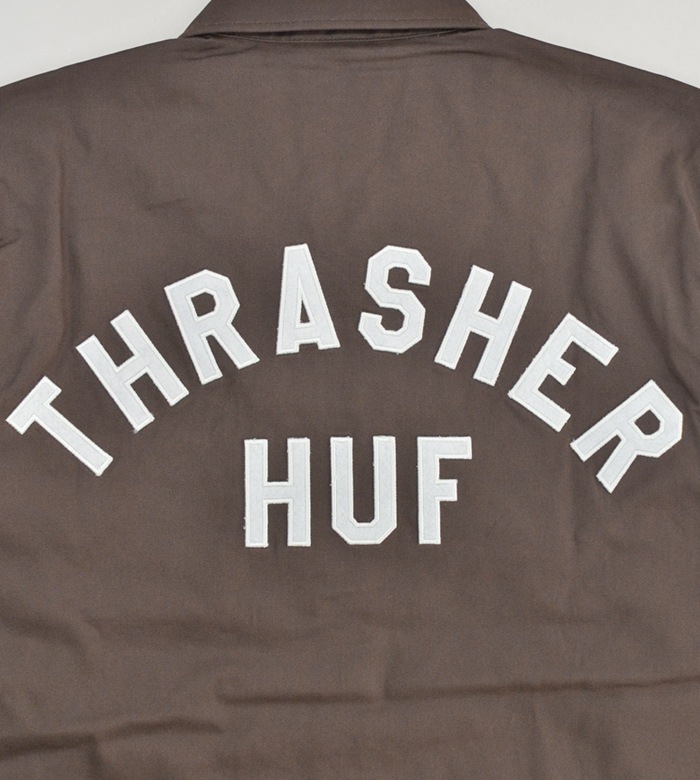 HUF �� THRASHER �ϥ� �� ����å��㡼 ���㥱�å� FIELD CREW JACKET ������㥱�å� �������� �֥륾�� ��� M-XL ���祳�졼�� JK00384 ������̵����