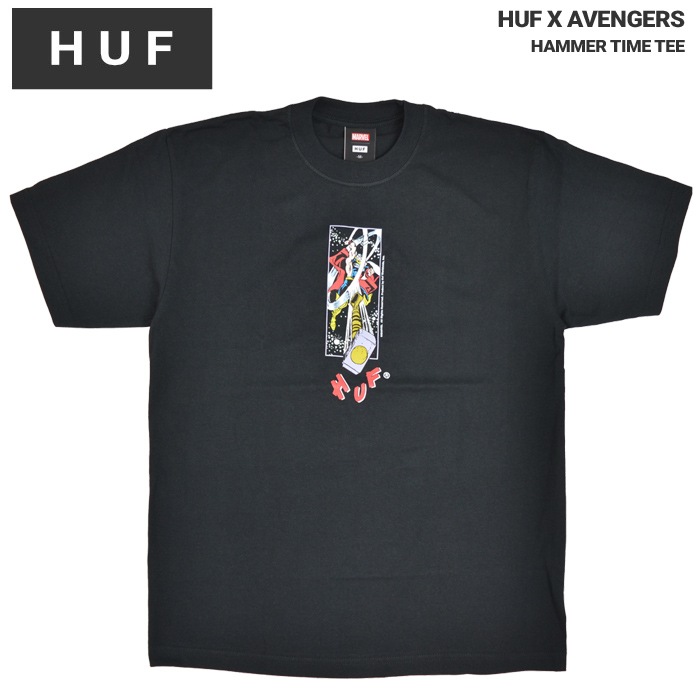 HUF �� AVENGERS �ϥ� �� ���٥󥸥㡼�� T����� HAMMER TIME TEE Ⱦµ ���åȥ��� �ȥåץ� ��� M-XL �֥�å� TS02199 ��ñ�ʹ����ξ��ϥ᡼����ȯ���ۡ�����̵���ۡڥ������