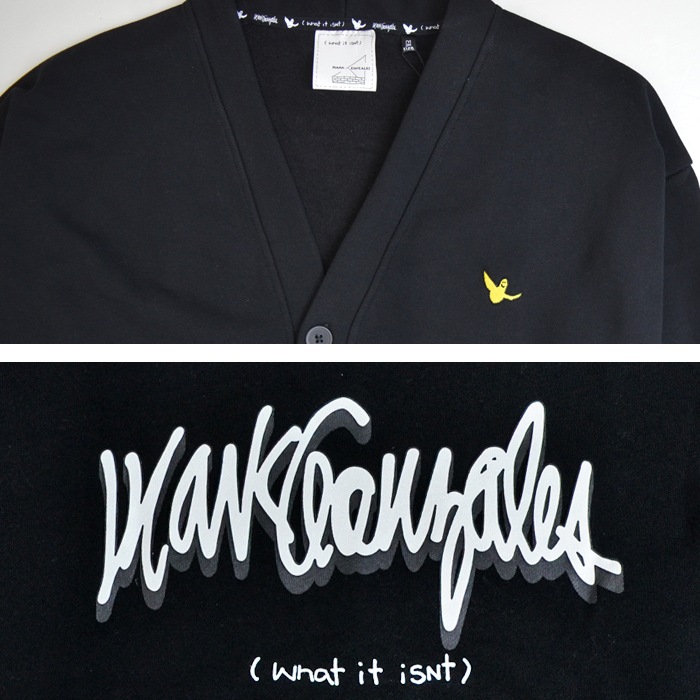 (What it isNt) ART BY MARK GONZALES �ޡ������󥶥쥹 V�ͥå� �������å� �����ǥ����� Ĺµ �ȥåץ� M-XL �֥�å� ���졼 ��� 2H7-13348 ������̵���ۡڥ������