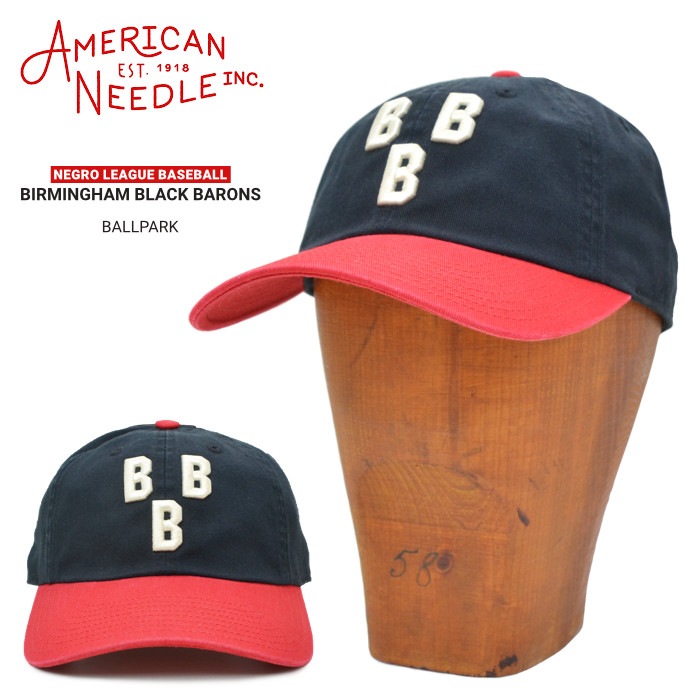 AMERICAN NEEDLE ꥫˡɥ å BIRMINGHAM BLACK BARONS BALLPARK CAP HAT ˹ ȥåץХåå Negro League ֥å/å 43027A-BBB ̵