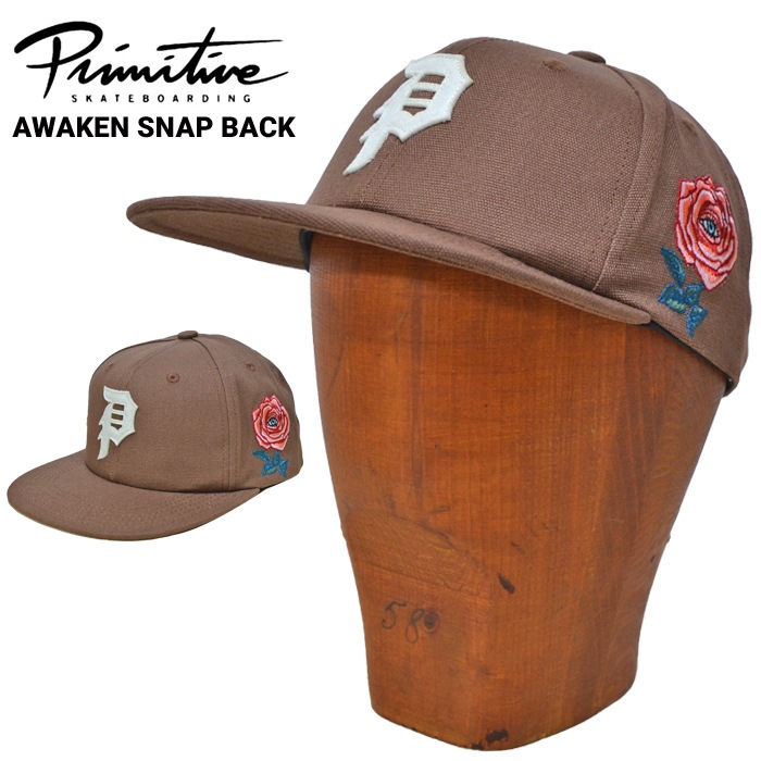 PRIMITIVE ץߥƥ å AWAKEN SNAPBACK CAP HAT ˹ ʥåץХåå 6-PANEL CAP 6ѥͥ륭å ֥饦 ̵