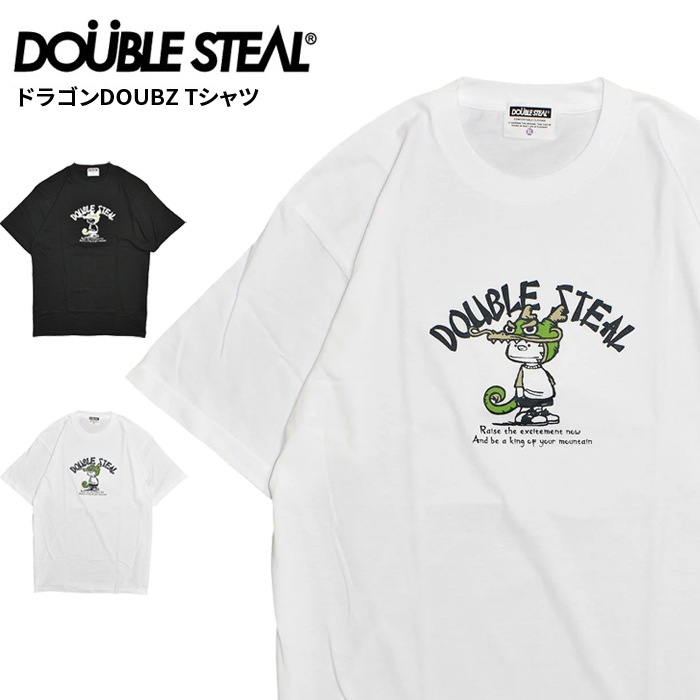 DOUBLE STEAL ���֥륹�ƥ����� T����� �ɥ饴��DOUBZ S/S T-SHIRT TEE Ⱦµ ���åȥ��� �ȥåץ� ��� �֥�å� �ۥ磻�� L-2XL 941-14001 ��ñ�ʹ����ξ��ϥ᡼����ȯ���ۡ�����̵���ۡڥ������