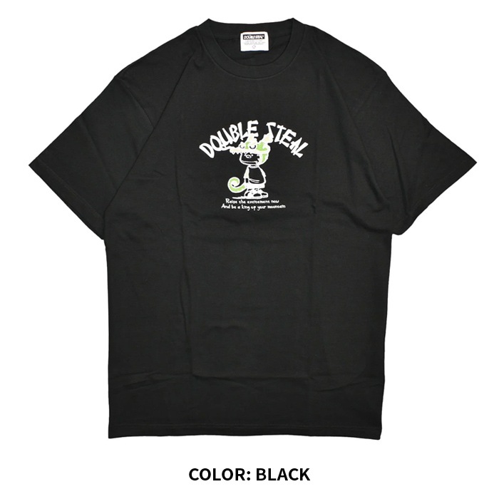 DOUBLE STEAL ���֥륹�ƥ����� T����� �ɥ饴��DOUBZ S/S T-SHIRT TEE Ⱦµ ���åȥ��� �ȥåץ� ��� �֥�å� �ۥ磻�� L-2XL 941-14001 ��ñ�ʹ����ξ��ϥ᡼����ȯ���ۡ�����̵���ۡڥ������