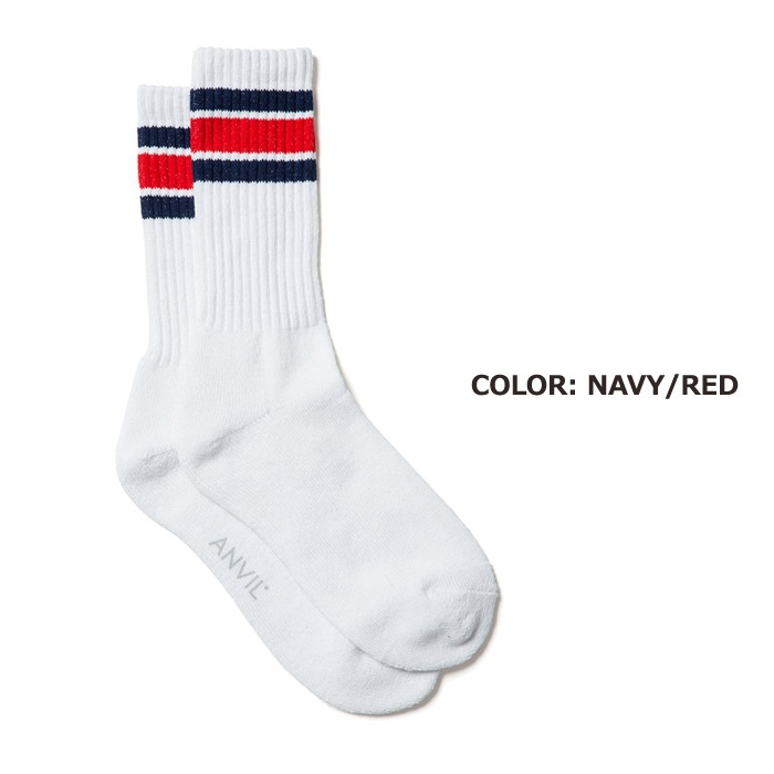 ANVIL ����ӥ� ���å��� ���� USA Cotton Crew Socks USA���åȥ� ���롼���å��� �������ȥ��å��� AN500 �ڥ᡼�����б��ġ�