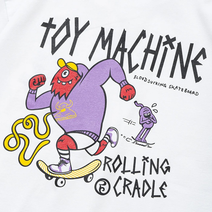 �ȥ��ޥ����� TOY MACHINE T����� CYCLOPS & SECT SS TEE ROLLING CRADLE COLLAB ������󥰥��쥤�ɥ� Ⱦµ ���åȥ��� �ȥåץ� ��� M-XL �֥�å� �ۥ磻�� RTMSEST3 ��ñ�ʹ����ξ��ϥ᡼����ȯ���ۡ�����̵���ۡڥ������