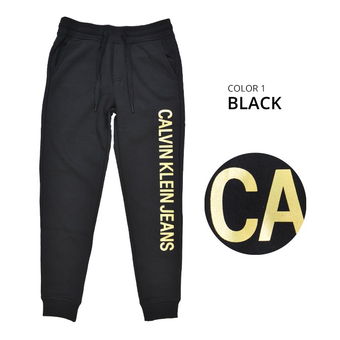 Calvin Klein Jeans (����Х� ���饤�� ������) VERTICAL LOGO SWEATPANT �������åȥѥ�� ���祬���ѥ�� ����� CK JEANS ��� �֥�å� �ͥ��ӡ� ���졼 S-XL 41Q9060 ������̵����