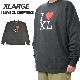 XLARGE ȥ顼 ȥ졼ʡ I LOVE XL CREWNECK SWEAT 롼ͥå å ե꡼  ֥å M-XL ̵ۡڥ
