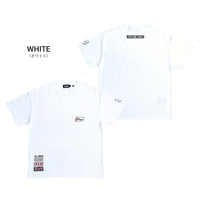 XLARGE �������ȥ�顼�� T����� S/S POCKET TEE VINTAGE RACING CAR TEAM Ⱦµ ���åȥ��� �ȥåץ� ��� S-XL �֥�å� �ۥ磻�� 101212011035 ��ñ�ʹ����ξ��ϥ᡼����ȯ���ۡ�����̵���ۡڥ������