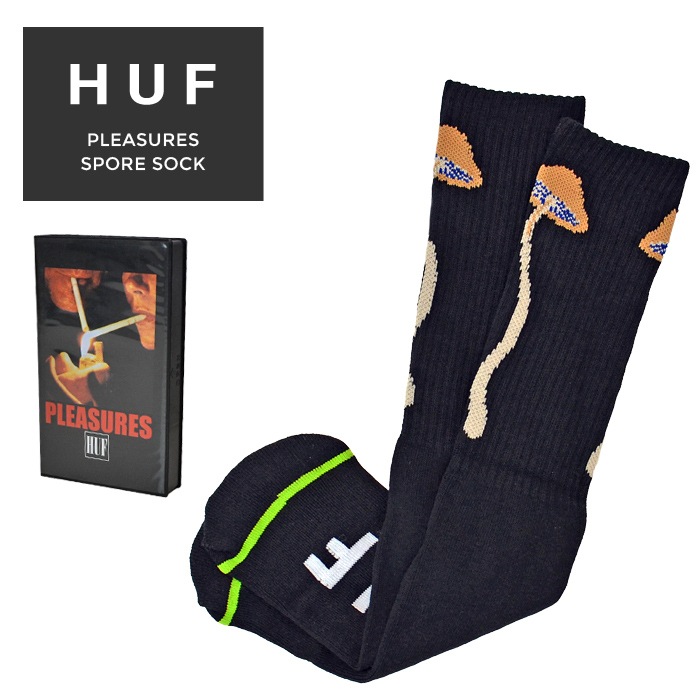 HUF  PLEASURES ϥ  ץ쥸㡼 å SPORE SOCK   ȥå 롼å ֥å SK00683 ڥͥݥȯ̵