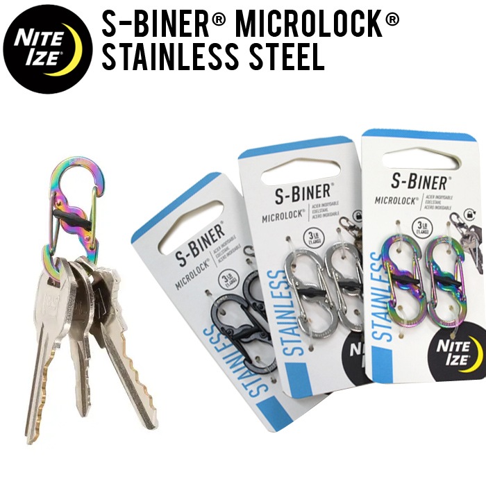 NITEIZE �ʥ��ȥ����� S-BINER MICROLOCK STAINLESS �����ӥʡ� �ޥ��������å� ���ƥ�쥹 ����ӥ� �����ۥ���� ������� 2������ �ڥ᡼�����б��ġ�