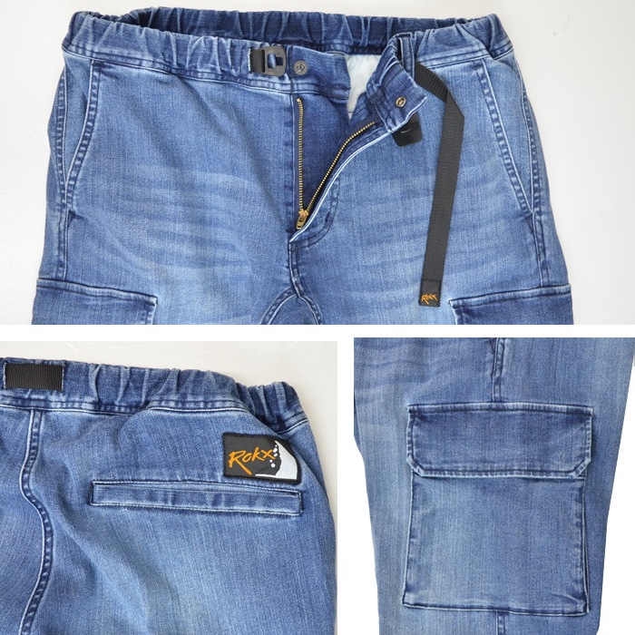 ROKX ���å��� �ѥ�� DENIM CARGO PANTS �ǥ˥५�����ѥ�� ���������ѥ�� ���饤�ߥ󥰥ѥ�� M-XL RXMS231066 ������̵����