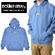 DOUBLE STEAL (���֥륹�ƥ�����) �ѡ����� EMBROIDERY BOX HOODIE �������å� �ե꡼�� Ĺµ ��� M-XL �֥롼 995-62035 ������̵���ۡڥ������