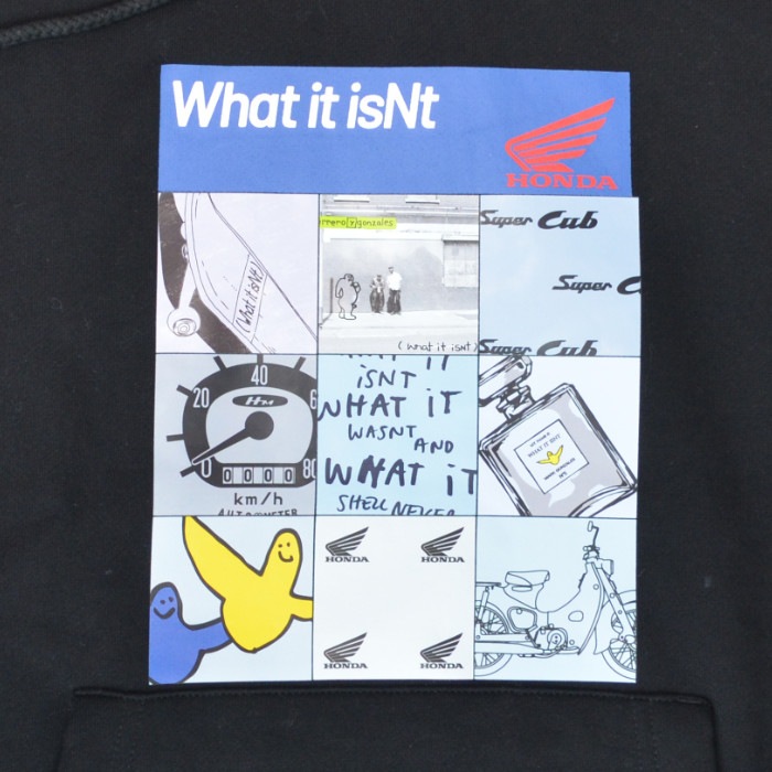(What it isNt) ART BY MARK GONZALES �� HONDA �ޡ������󥶥쥹 �ۥ�� �ѡ����� �������å� �ե꡼�� Ĺµ �ȥåץ� M-XL �֥�å� ���졼 ��� 2H7-62358 ������̵���ۡڥ������