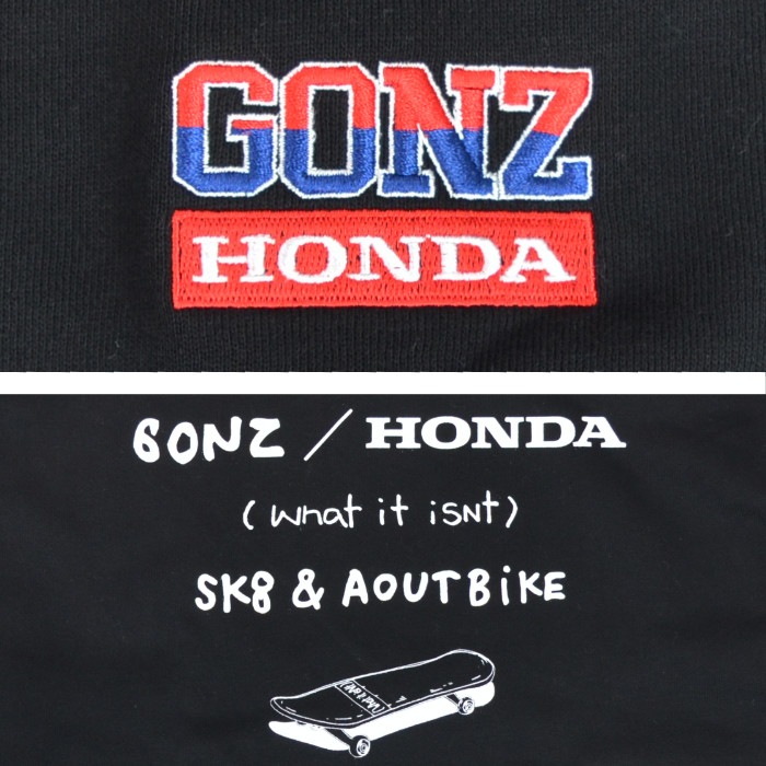 (What it isNt) ART BY MARK GONZALES �� HONDA �ޡ������󥶥쥹 �ۥ�� �ѡ����� �������å� �ե꡼�� Ĺµ �ȥåץ� M-XL �֥�å� ���졼 ��� 2H7-62358 ������̵���ۡڥ������
