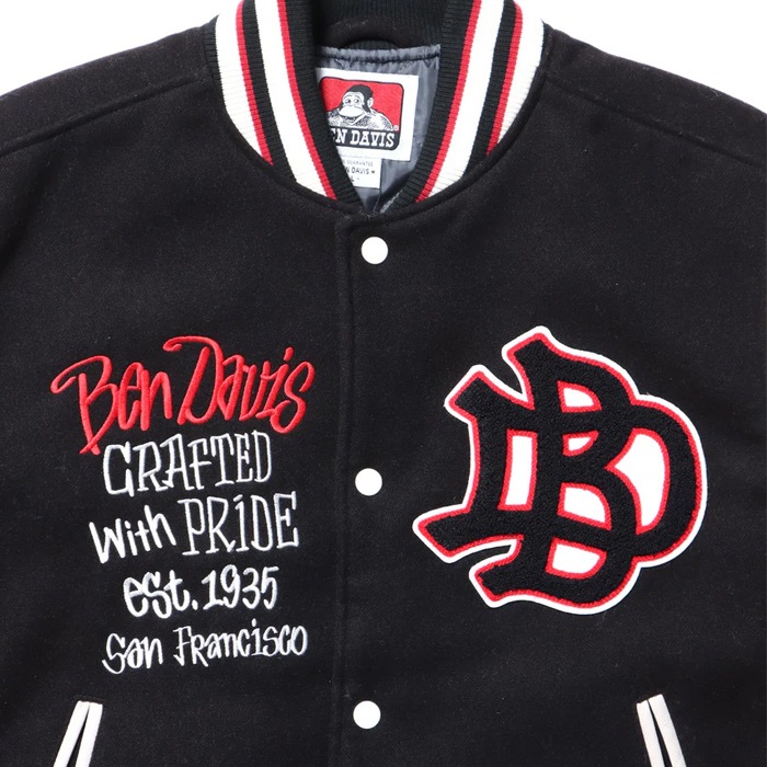 BEN DAVIS ٥ǥӥ 㥱å BD STADIUM JACKET  ॸ㥱å  ֥륾  M-XL ֥å T-24780013 ̵