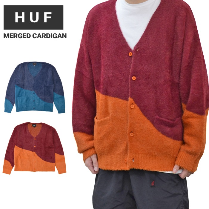 HUF ϥ ǥ MERGED CARDIGAN  ˥å åȥ ȥåץ  M-XL KN00462 ̵