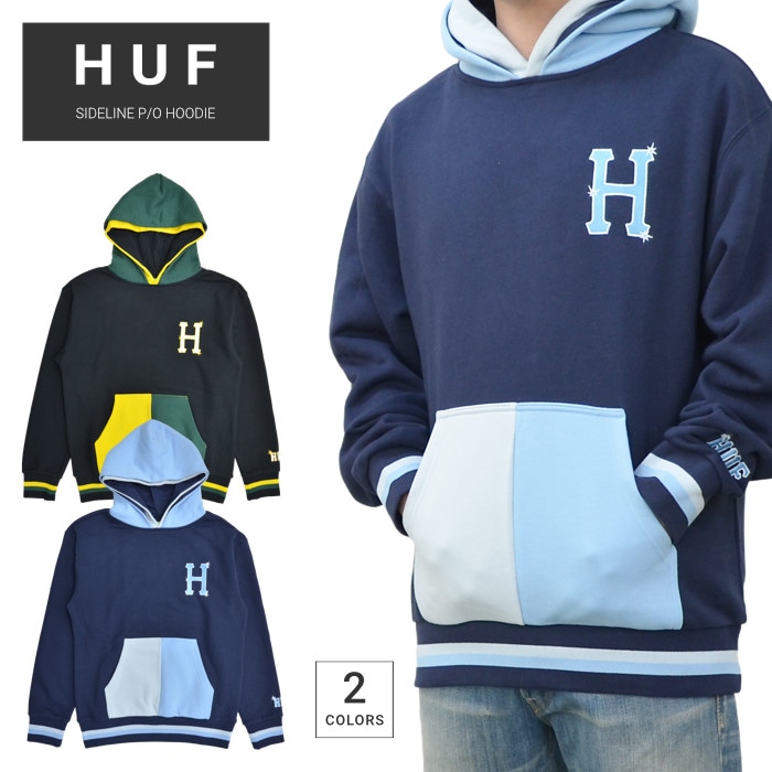HUF ハフ パーカー SIDELINE P/O HOODIE フリース スウェット メンズ S