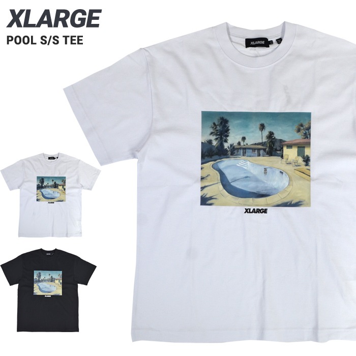 XLARGE �������ȥ�顼�� T����� POOL S/S TEE Ⱦµ ���åȥ��� �ȥåץ� ��� M-XL �֥�å� �ۥ磻�� 101232011037 ��ñ�ʹ����ξ��ϥ᡼����ȯ���ۡ�����̵���ۡڥ������