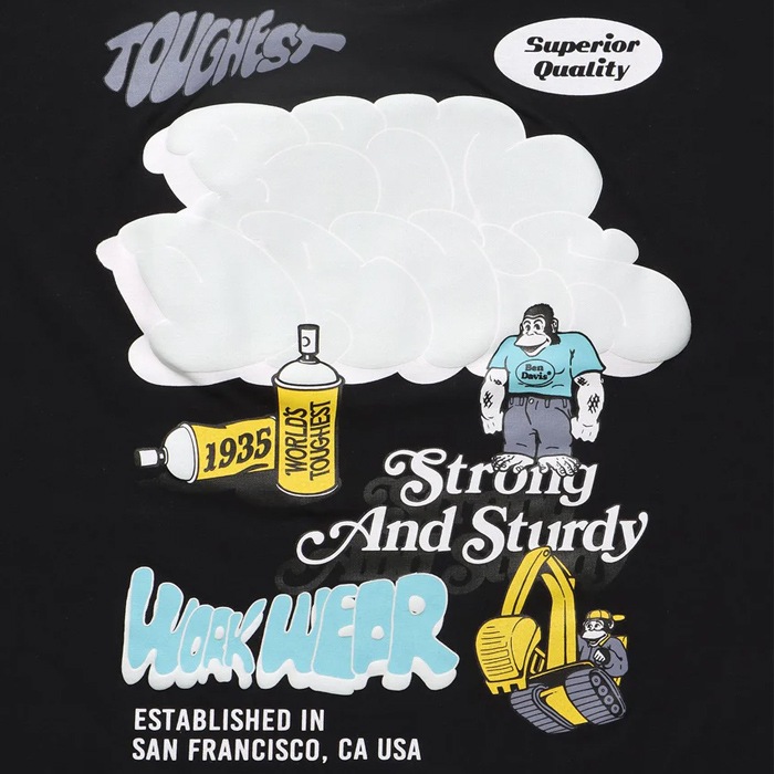 BEN DAVIS �٥�ǥ��ӥ� T����� OVERLAP BACK SIDE COOL TOUCH TEE Ⱦµ ���åȥ��� �ȥåץ� �֥�å� �ۥ磻�� M-XL C-25580059 ��ñ�ʹ����ξ��ϥ᡼����ȯ����