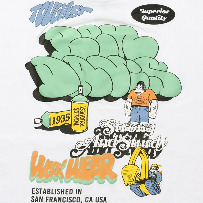 BEN DAVIS �٥�ǥ��ӥ� T����� OVERLAP BACK SIDE COOL TOUCH TEE Ⱦµ ���åȥ��� �ȥåץ� �֥�å� �ۥ磻�� M-XL C-25580059 ��ñ�ʹ����ξ��ϥ᡼����ȯ����