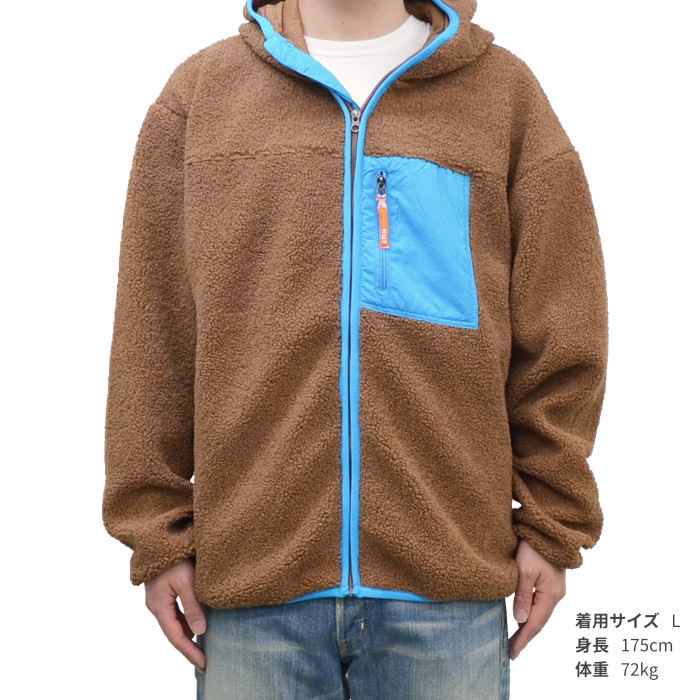 HUF �ϥ� ���㥱�å� FORT POINT SHERPA JACKET ������� �ե꡼�����㥱�å� �ܥ����㥱�å� �������� �֥륾�� ��� S-XL �֥饦�� ���졼 JK00326 ������̵����