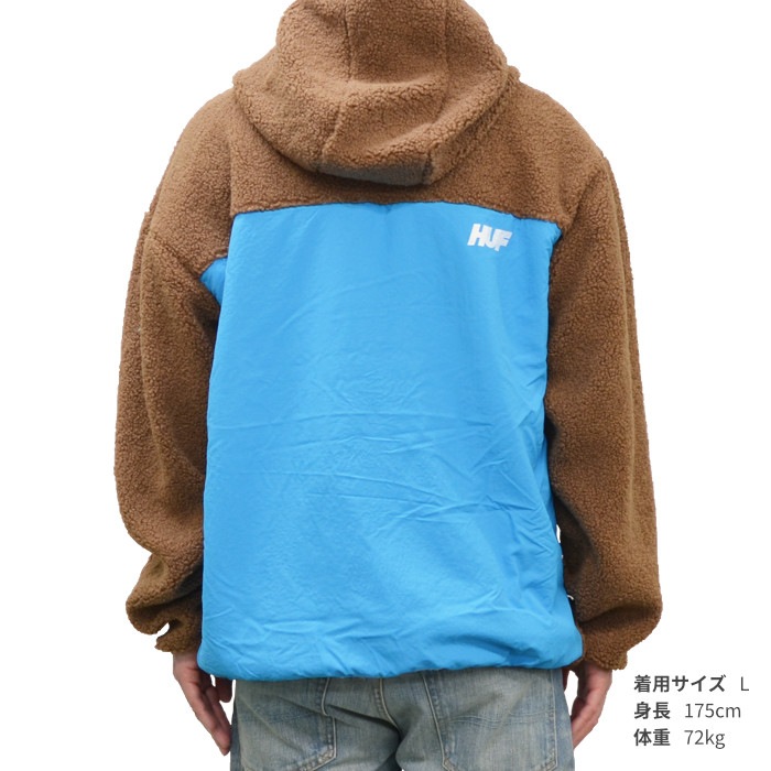 HUF �ϥ� ���㥱�å� FORT POINT SHERPA JACKET ������� �ե꡼�����㥱�å� �ܥ����㥱�å� �������� �֥륾�� ��� S-XL �֥饦�� ���졼 JK00326 ������̵����