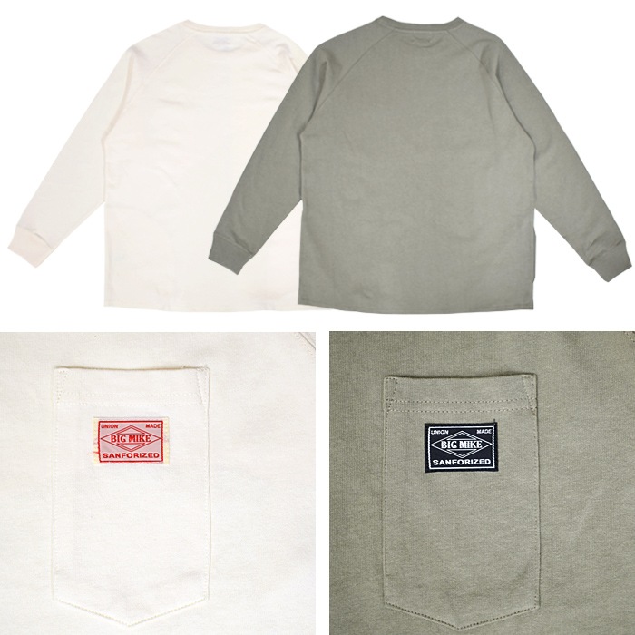 BIG MIKE �ӥå��ޥ��� ����T 10oz SUNGLASSES 3 POCKET L/S TEE Ĺµ T����� ���åȥ��� �ȥåץ� ��� M-XL 102538712 ��ñ�ʹ����ξ��ϥ᡼����ȯ����