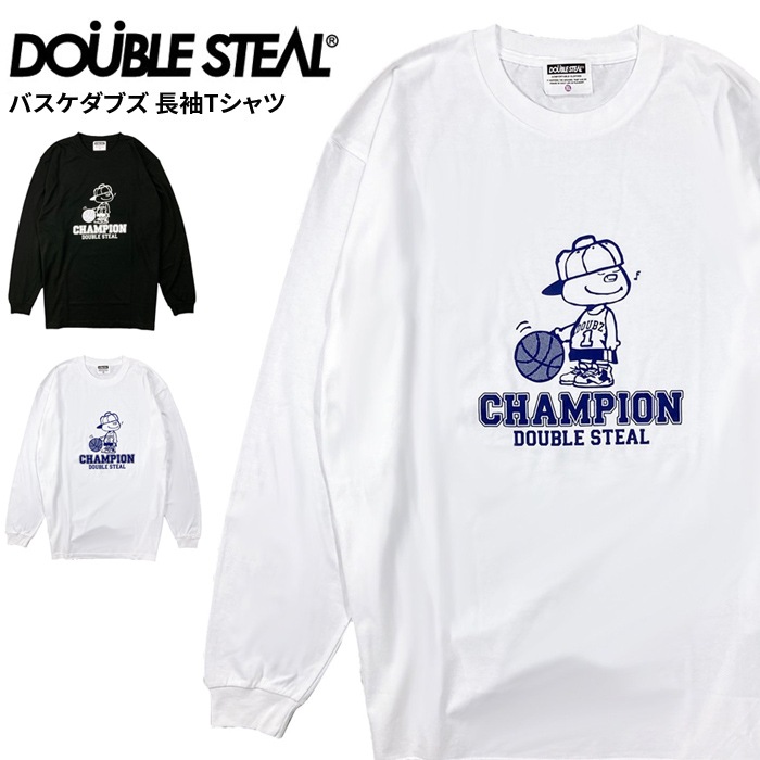 DOUBLE STEAL ���֥륹�ƥ����� ����T �Х������֥� ĹµT����� DOUBZ L/S T-SHIRT TEE ���åȥ��� �ȥåץ� ��� M-XL �֥�å� �ۥ磻�� 934-15006 ��ñ�ʹ����ξ��ϥ᡼����ȯ���ۡ�����̵���ۡڥ������