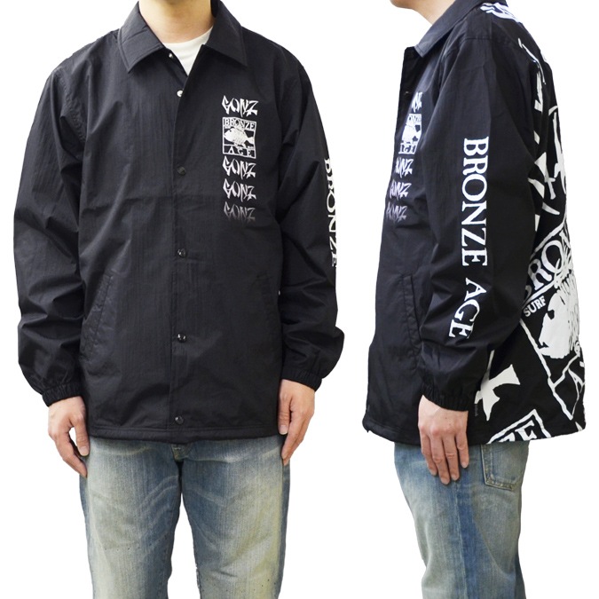 MARK GONZALES �ޡ��������󥶥쥹 ���㥱�å� BRONZE AGE �֥��󥺥����� COACHES JACKET ���������㥱�å� �ʥ����󥸥㥱�å� M-XL �֥�å� ��� 2G5-0922 ������̵���ۡڥ������