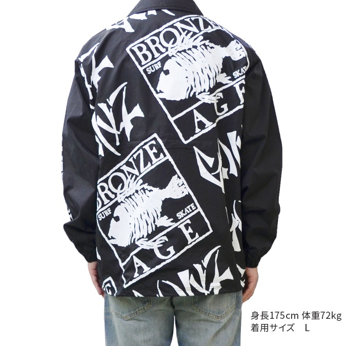MARK GONZALES �ޡ��������󥶥쥹 ���㥱�å� BRONZE AGE �֥��󥺥����� COACHES JACKET ���������㥱�å� �ʥ����󥸥㥱�å� M-XL �֥�å� ��� 2G5-0922 ������̵���ۡڥ������