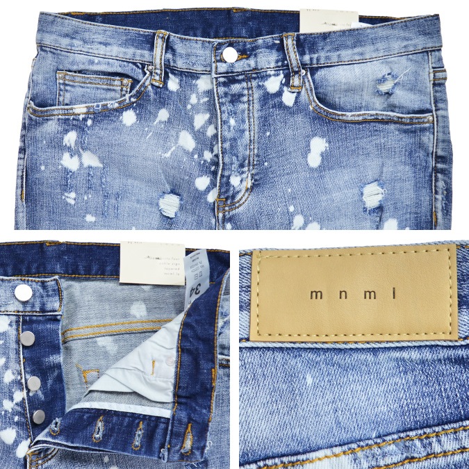 mnml �ߥ˥ޥ� �ǥ˥� M1 Splash Stretch Denim M1�ǥ˥� ������ �ǥ˥�ѥ�� ���ȥ�å� ���᡼���ù� ����� �����ˡ� �����å� ��� ������̵����