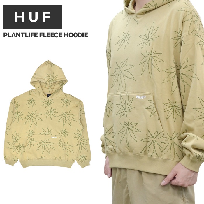 【未使用品】HUF ハフ フェイクレザー プラントリーフ パーカー ブルゾン Ｌ 未使用品】HUF ハフ フェイクレザー プラントリーフ パーカー ブルゾン L