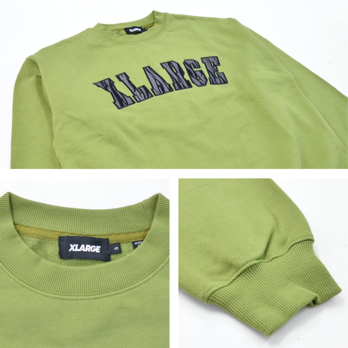 XLARGE �������ȥ�顼�� �ȥ졼�ʡ� EMBROIDERY ZEBRA LOGO CREWNECK SWEAT ���롼�ͥå� �������å� �ե꡼�� ��� ���꡼�� �֥�å� S-XL 101221012014 ������̵����