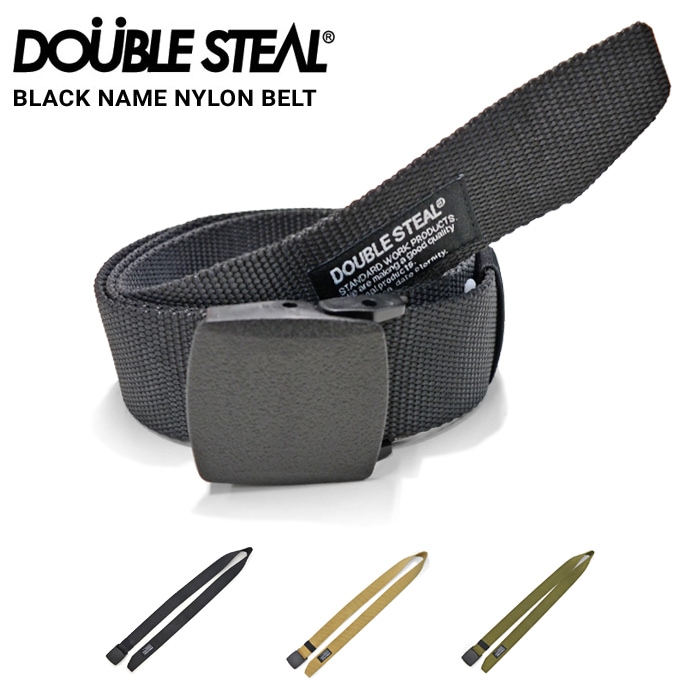 DOUBLE STEAL ダブルスティール ベルト BLACK NAME NYLON BELT ガチャ