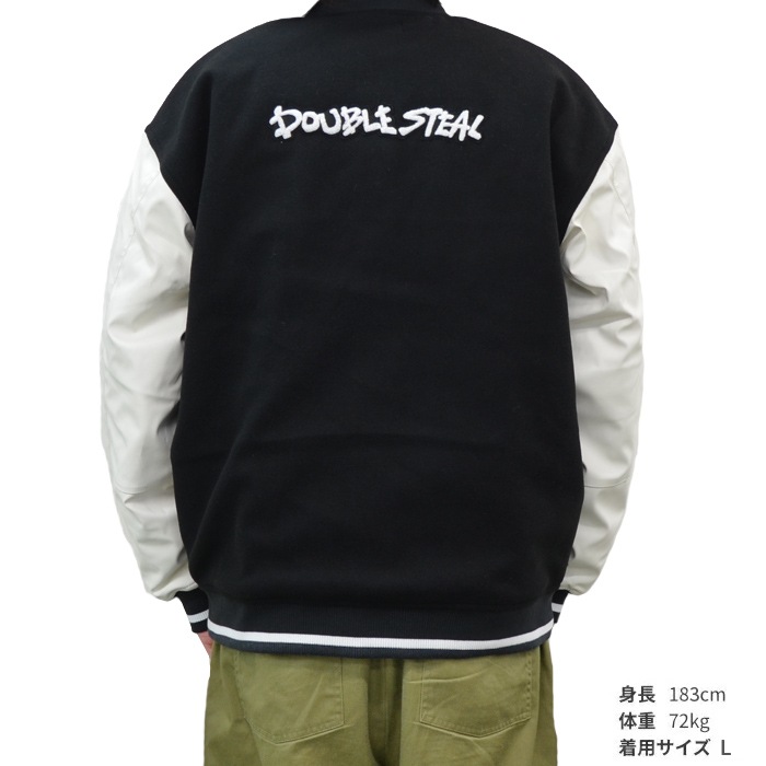 DOUBLE STEAL ֥륹ƥ 㥱å TAGGING LOGO STADIUM JACKET ॸ㥱å   ֥륾  M-XL ֥å 726-32114 ̵ۡڥ