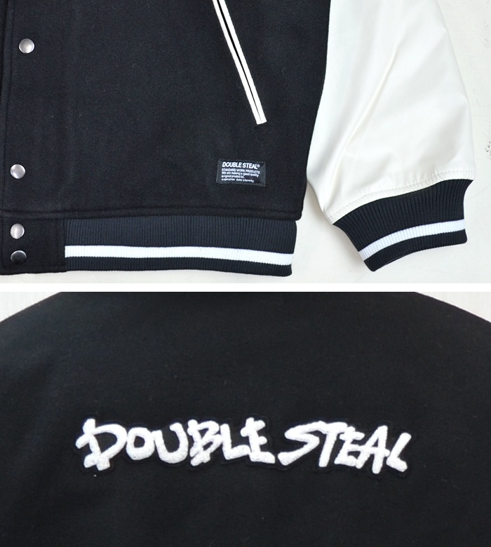 DOUBLE STEAL ֥륹ƥ 㥱å TAGGING LOGO STADIUM JACKET ॸ㥱å   ֥륾  M-XL ֥å 726-32114 ̵ۡڥ