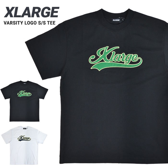 XLARGE �������ȥ�顼�� T����� VARSITY LOGO S/S TEE Ⱦµ ���åȥ��� �ȥåץ� ��� M-XL �֥�å� �ۥ磻�� 101232011031 ��ñ�ʹ����ξ��ϥ᡼����ȯ���ۡ�����̵���ۡڥ������