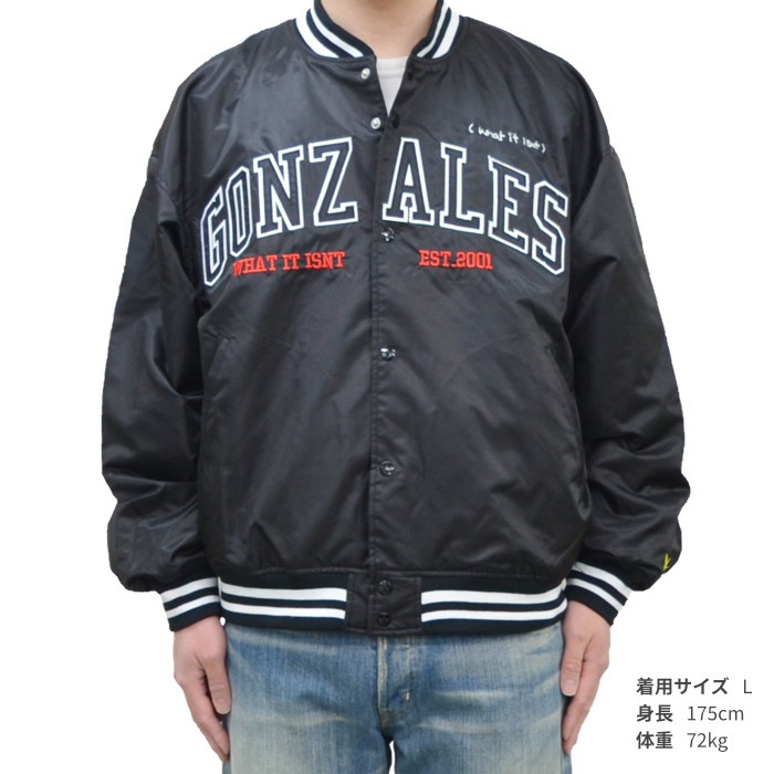 (What it isNt) ART BY MARK GONZALES 㥱å HEAVY TWILL STADIUM JACKET  ॸ㥱å ޡ󥶥쥹  ֥륾  M-XL ֥å 2H5-12940 ̵