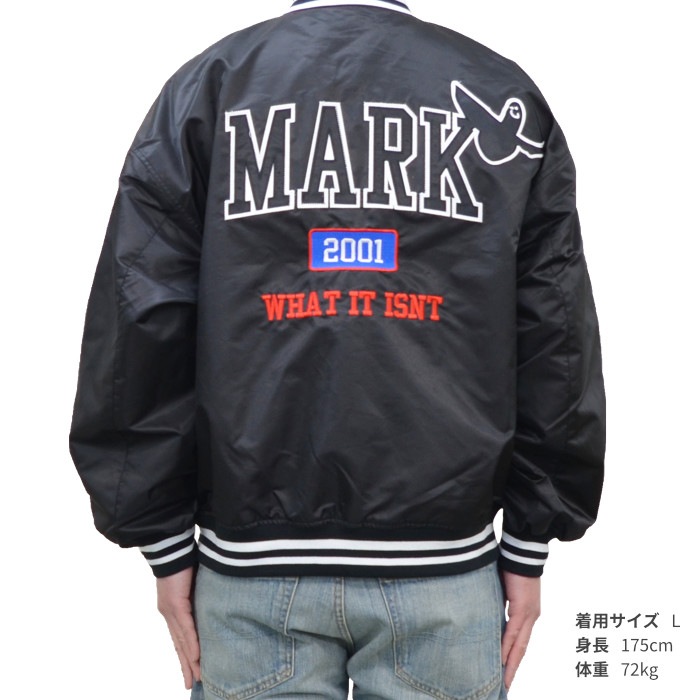 (What it isNt) ART BY MARK GONZALES 㥱å HEAVY TWILL STADIUM JACKET  ॸ㥱å ޡ󥶥쥹  ֥륾  M-XL ֥å 2H5-12940 ̵